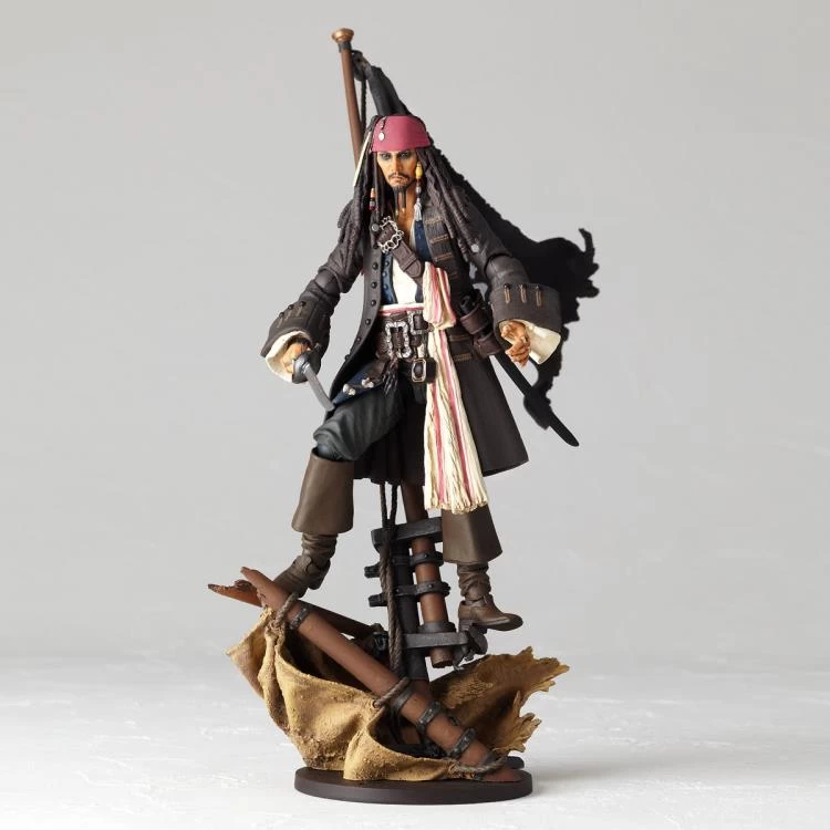 Amazing Yamaguchi Revoltech Figure Pirates Of The Caribbean Jack Sparrow (2023 Release) NR006 - Image 2