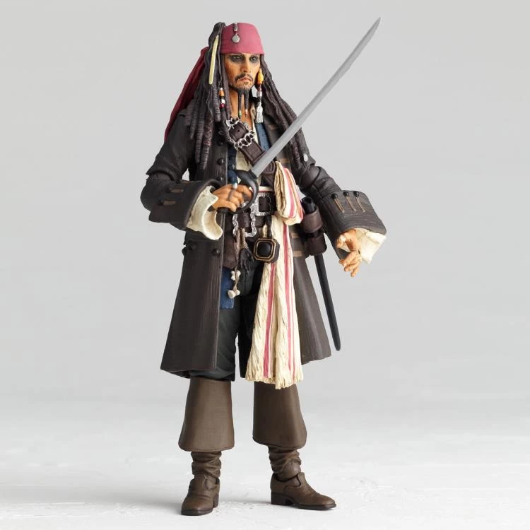 Amazing Yamaguchi Revoltech Figure Pirates Of The Caribbean Jack Sparrow (2023 Release) NR006 - Image 5