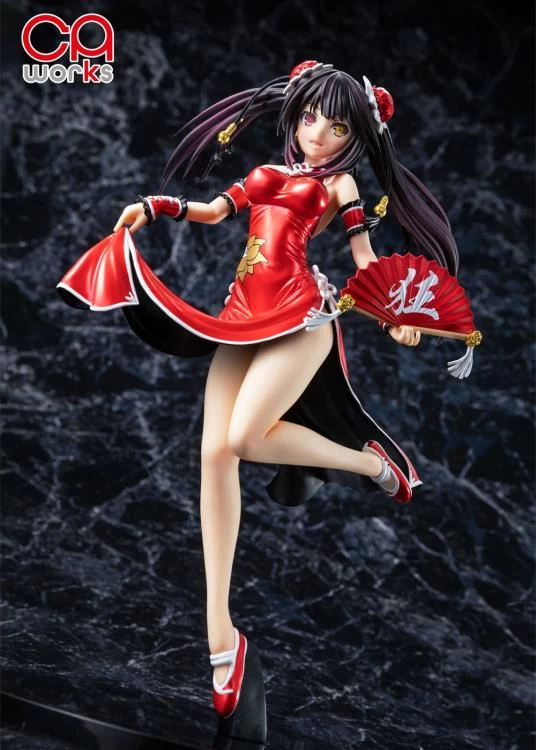 Chara-Ani 1/7 Kurumi Tokisaki: China Dress Ver. (Red Repaint Ver.) Scale Statue Figure - Image 2