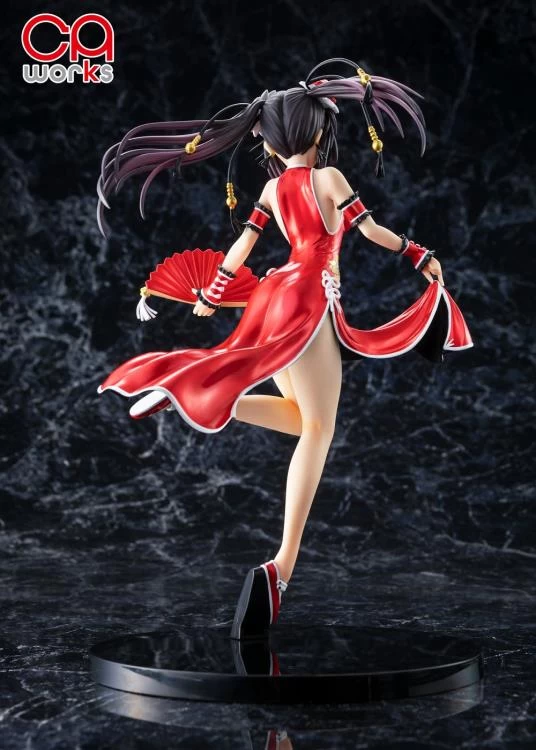 Chara-Ani 1/7 Kurumi Tokisaki: China Dress Ver. (Red Repaint Ver.) Scale Statue Figure - Image 3