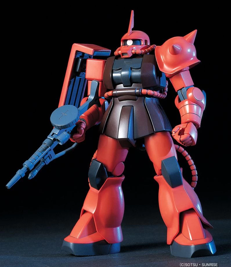 Bandai Gundam 1/144 HGUC #032 Gundam 0079 MS-06S Zaku II Char Custom Model Kit