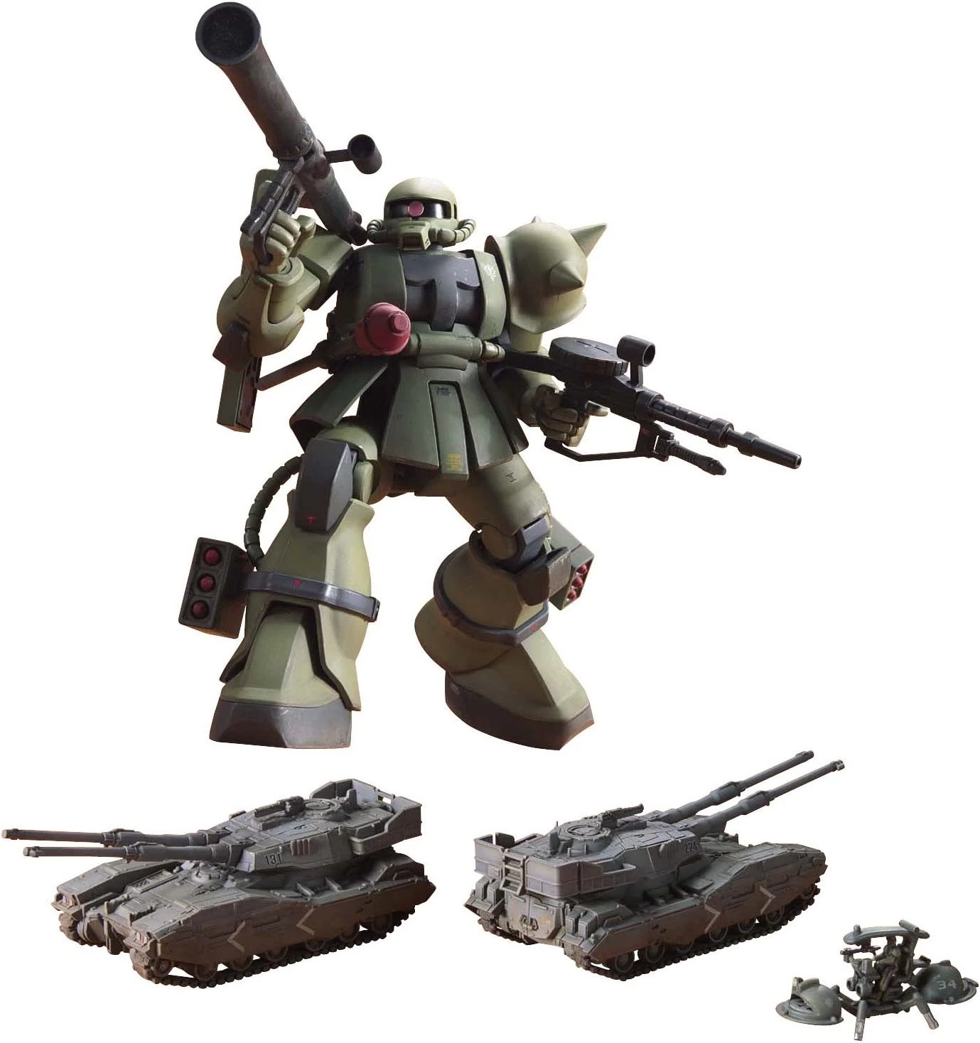 Bandai Gundam 1/144 HG UC Hard Graph MS-06 Zaku The Ground War Set Model Kit