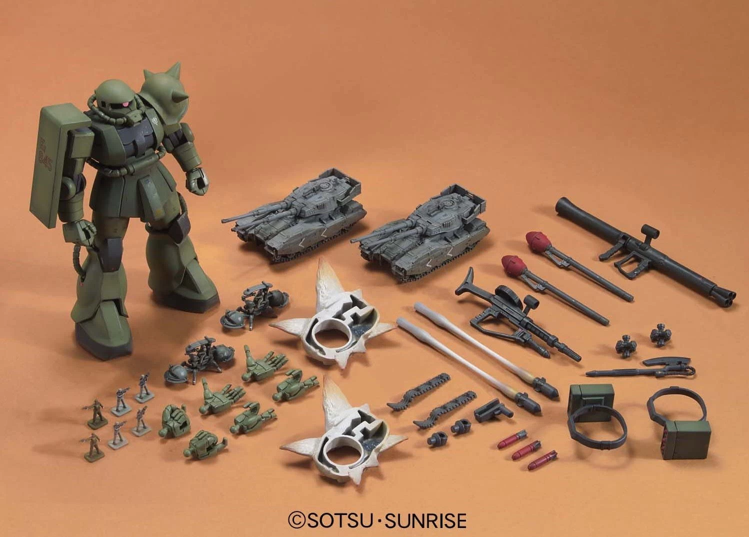 Bandai Gundam 1/144 HG UC Hard Graph MS-06 Zaku The Ground War Set Model Kit - Image 2