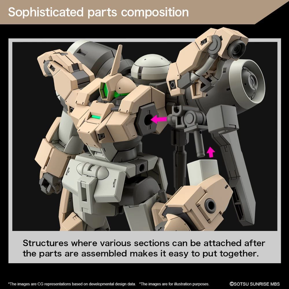 Bandai Gundam 1/144 HG WFM #23 MSJ-R122 Demi Barding Model Kit - Image 7