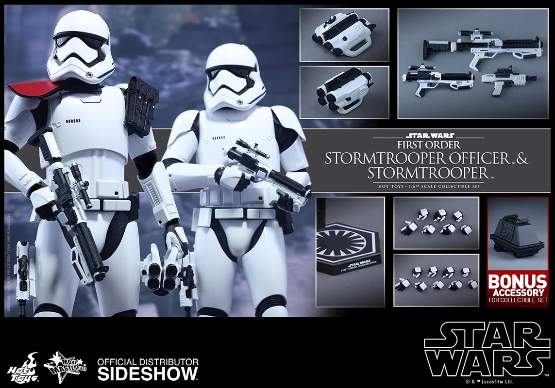 Hot Toys 1/6 First Order Stormtrooper Officer & Stormtrooper Set Star Wars Episode VII The Force Awakens MMS335 Sixth Scale Figures - Image 2