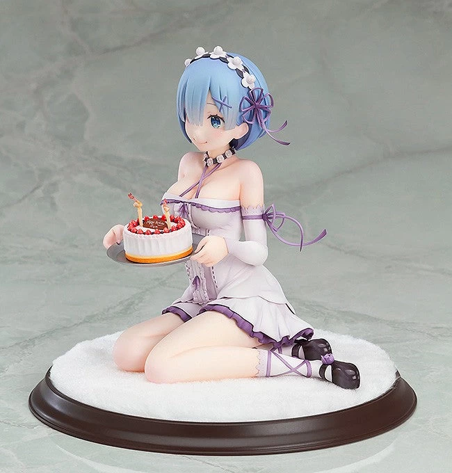 Kadokawa 1/7 RE: Zero Rem Birthday Cake Ver. Scale Statue Figure (Reissue) - Image 3