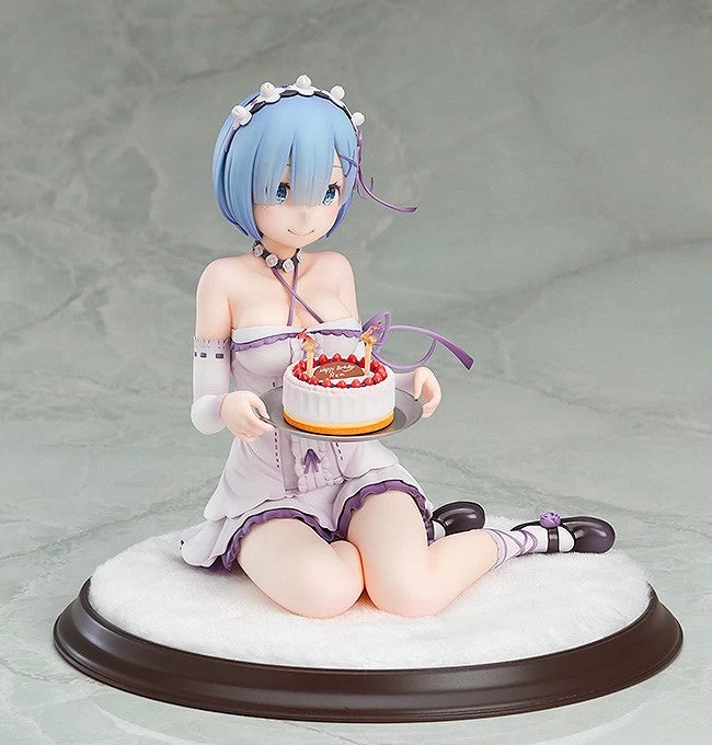 Kadokawa 1/7 RE: Zero Rem Birthday Cake Ver. Scale Statue Figure (Reissue) - Image 4