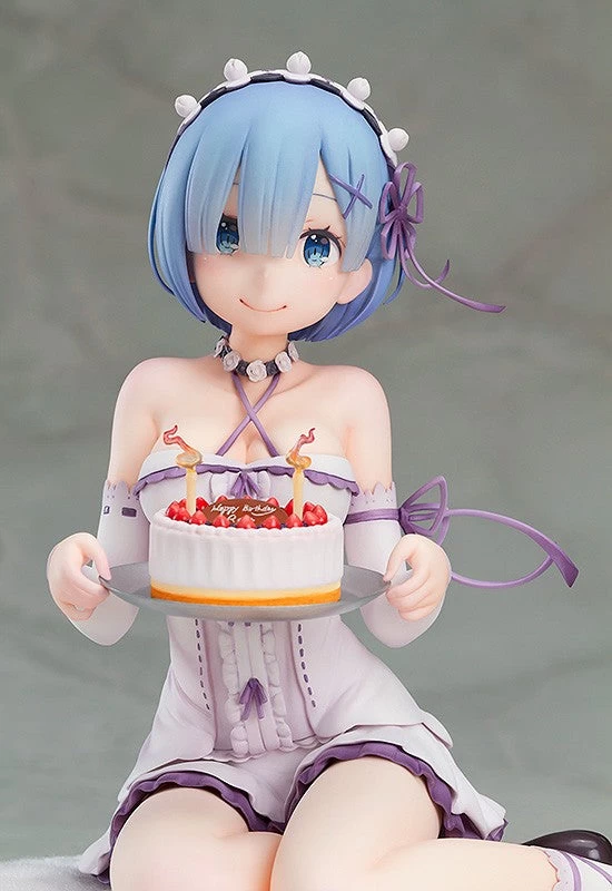 Kadokawa 1/7 RE: Zero Rem Birthday Cake Ver. Scale Statue Figure (Reissue) - Image 6