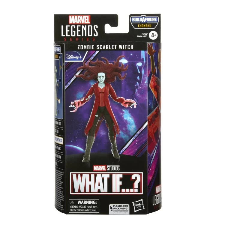 Hasbro Marvel Legends Disney+ Wave 1 Zombie Scarlet Witch (BAF Khonshu) Action Figure - Image 5