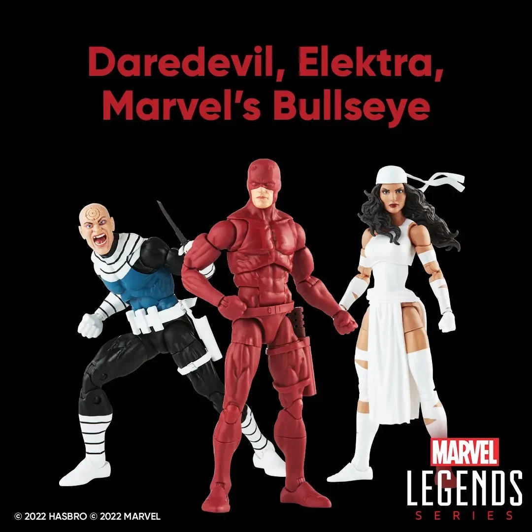 Hasbro Marvel Legends Daredevil, Elektra, & Marvel's Bullseye 3 Pack Action Figure Exclusive - Image 2
