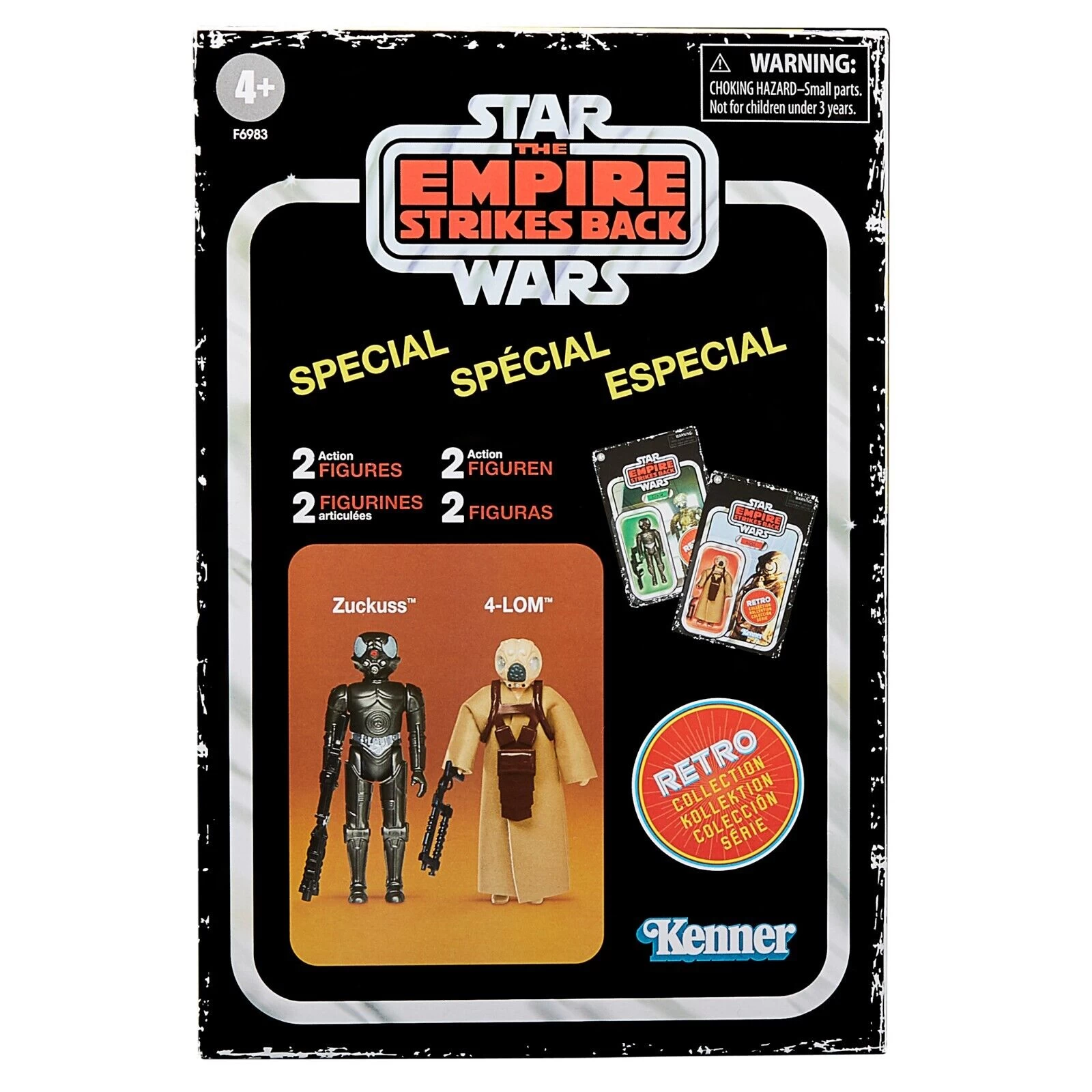 Hasbro Star Wars Retro Collection 4-Lom & Zuckuss 3.75" 2-Pack Action Figure - Image 2