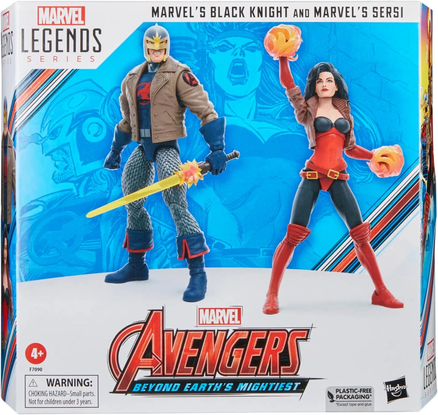 Hasbro Marvel Legends 60th Anniversary Avengers Beyond Earth's Mightiest Marvel's Black Knight And Marvel's Sersi Two Pack Action Figure - Image 11
