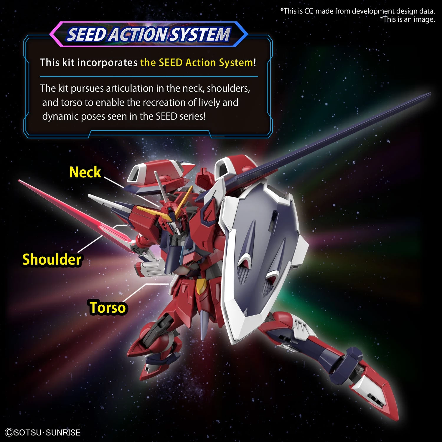 Bandai Gundam 1/144 Seed Freedom #XX STTS-808 Immortal Justice Gundam Model Kit - Image 3